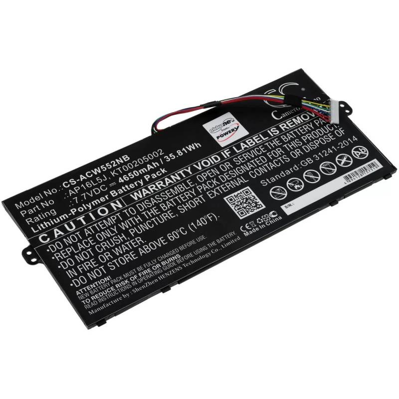 Akku passend für Laptop Acer Swift 5 SF514-53T-573Y, Swift 5 SF514-52T-599X, Typ AP16L5J u.a. - 7,7V - 4650 mAh von AccuCell