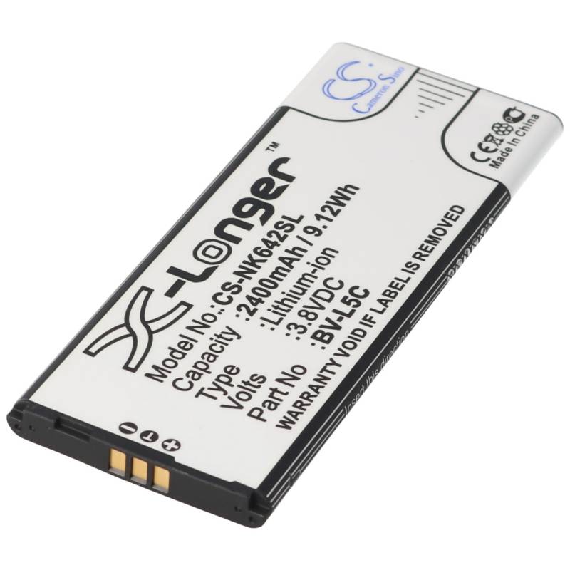 Akku passend für Microsoft Nokia Lumia 640 Dual SIM, Li-Ion, 3,8V, 2400mAh, 9,1Wh von AccuCell