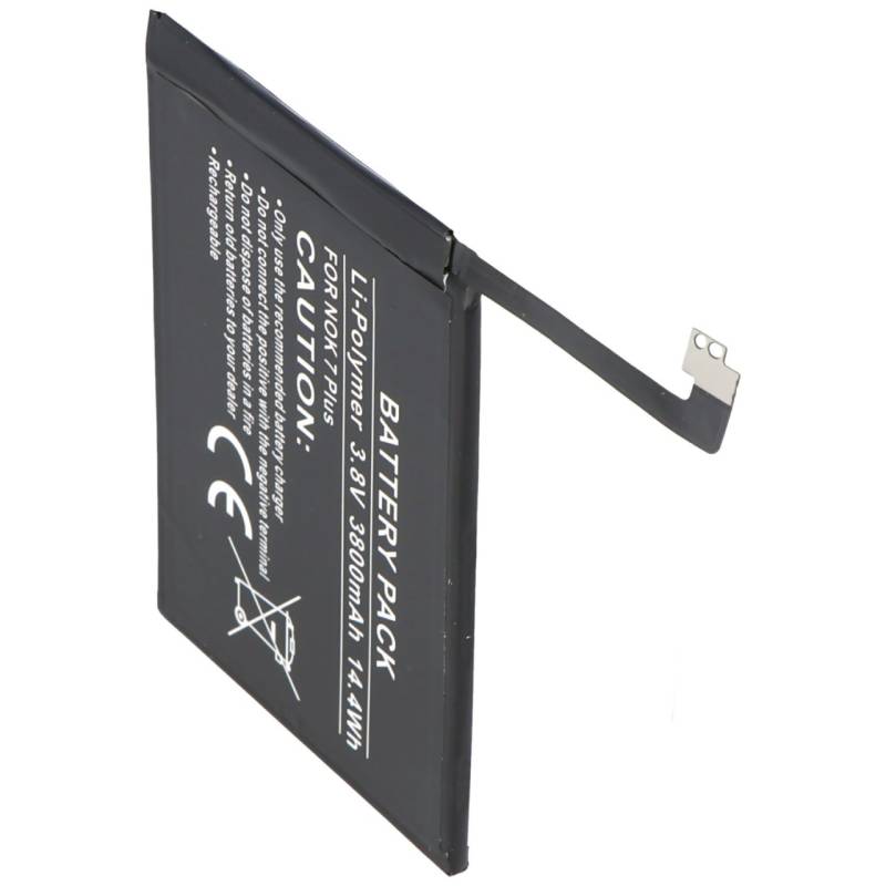 Akku passend für Nokia 7 plus, Li-Polymer, 3,8V, 3800mAh, 14,4Wh von AccuCell