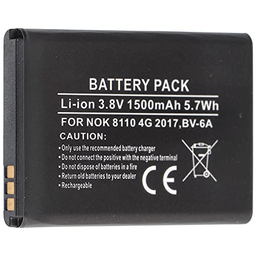 Akku kompatibel mit Nokia 8110 4G 2017, BV-6A Li-Ion 3,8 Volt 53,2 x 38,0 x 5,9mm Akku kompatibel mit Nokia 8110 4G 2017, BV-6A Li-Ion 3,8 Volt 53,2 x 38,0 x 5,9mm von AccuCell