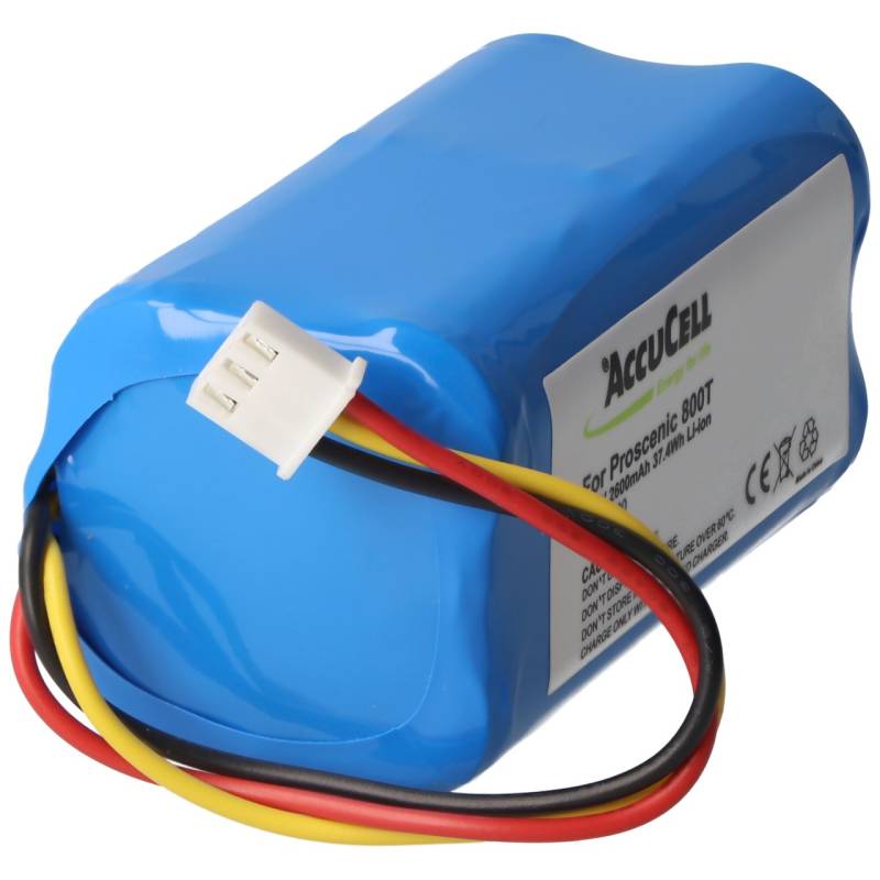 Akku passend für Proscenic 800T Li-ion Akku 820T, 830T, 820S nur mit dem weißen Stecker, Abbildung vergleichen von AccuCell