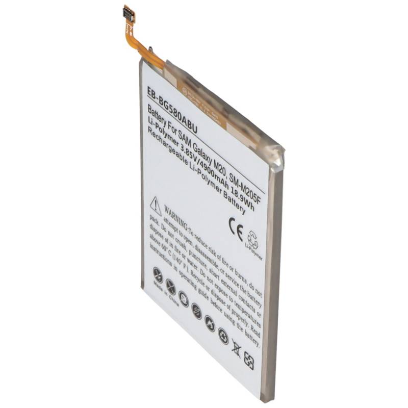 Akku passend für Samsung Galaxy M20, SM-M205F, Li-Polymer, 3,85V, 4900mAh, 18,9Wh, built-in, ohne Werkzeug von AccuCell