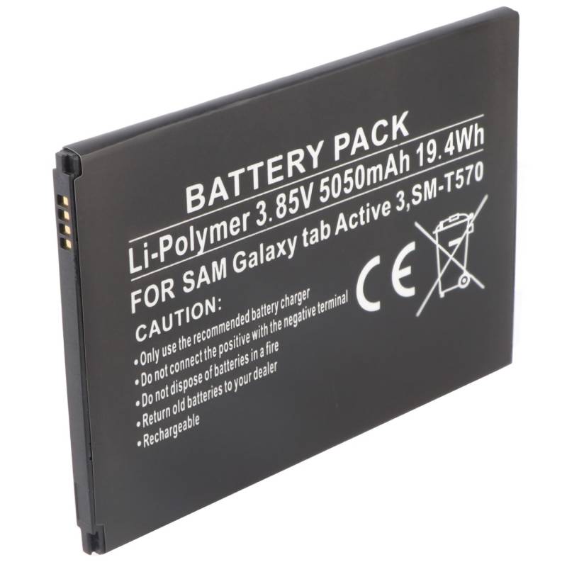 Akku passend für Samsung Galaxy Tab Active 3, SM-T570, Li-Polymer, 3,85V, 5050mAh, 19,4Wh von AccuCell