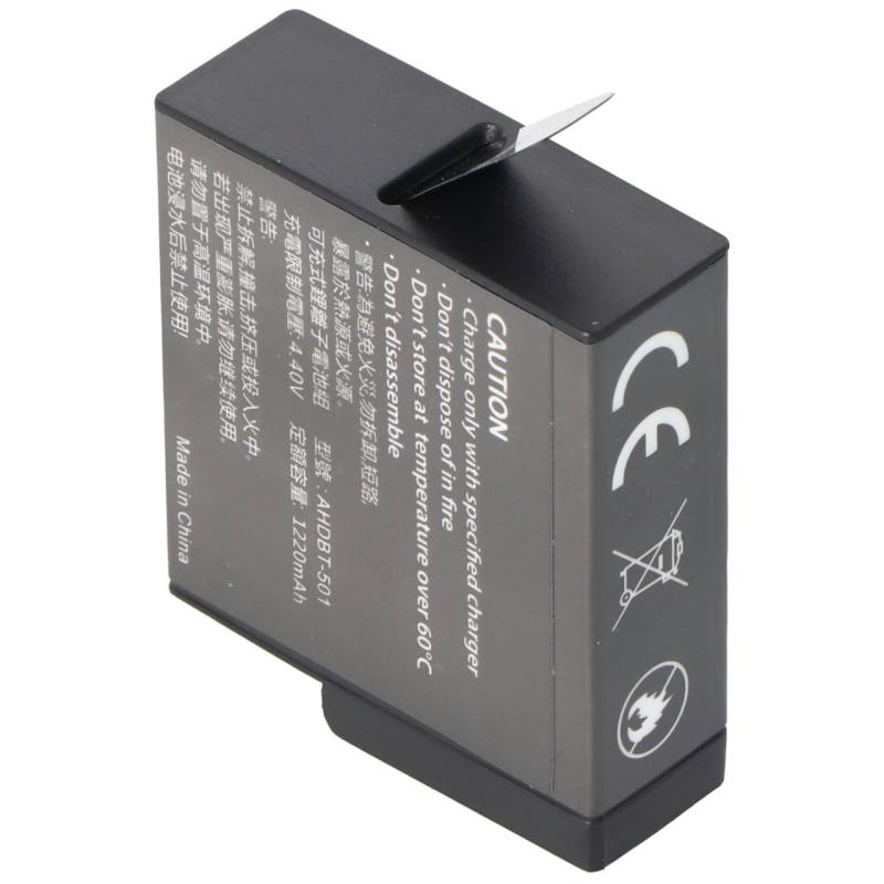 Akku passend für den GoPro Hero 5 Akku AABAT-001 Li-Ion 3,85 Volt von AccuCell