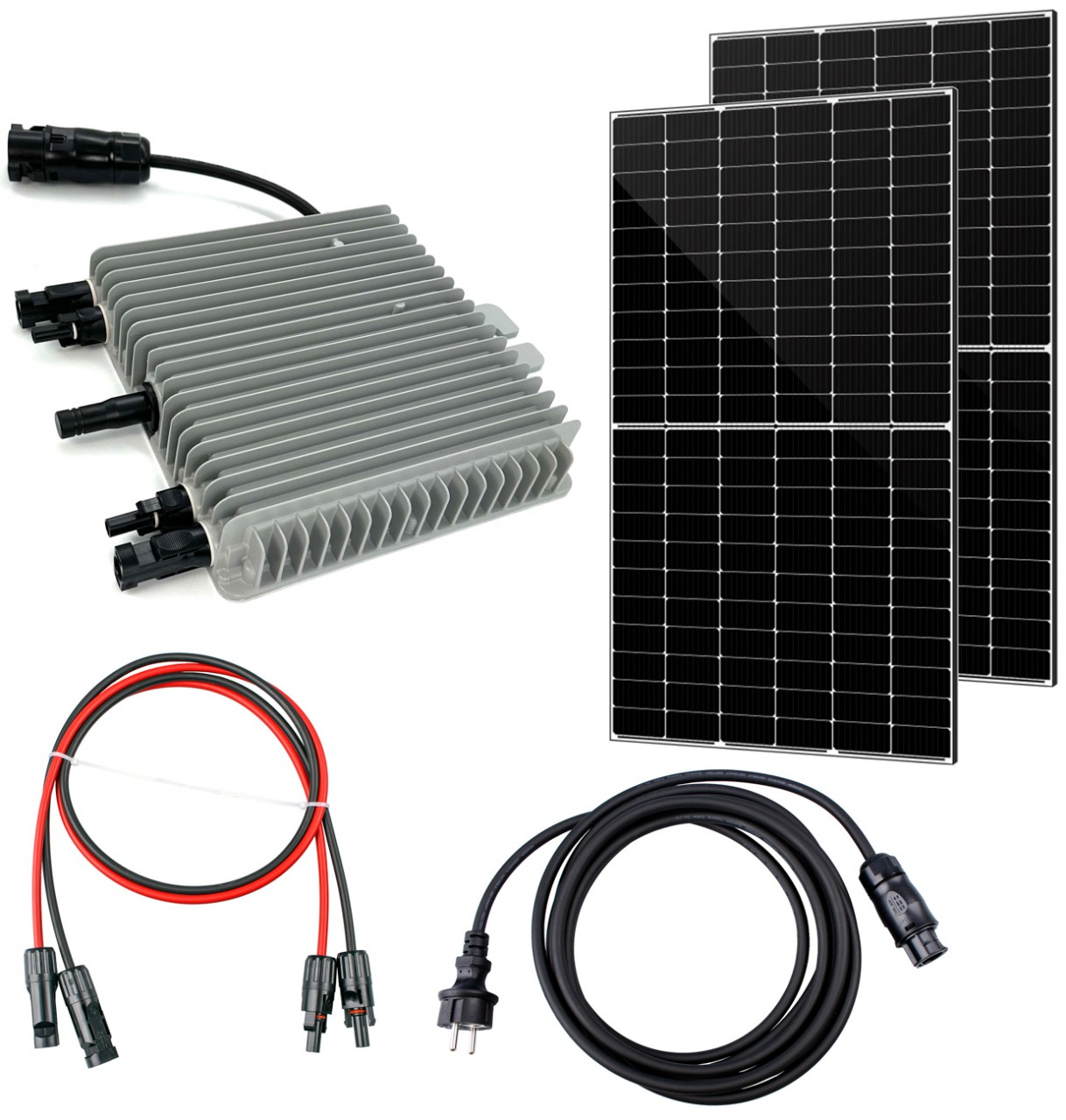 Balkonkraftwerk-Set 2x Solar Panele 455W und 1x Wechselrichter 800W, anschlussfertiges Komplettpaket ! Balkonkraftwerk-Set 2x Solar Panele 455W und 1x Wechselrichter 800W, anschlussfertiges Komplettpaket ! von AccuCell