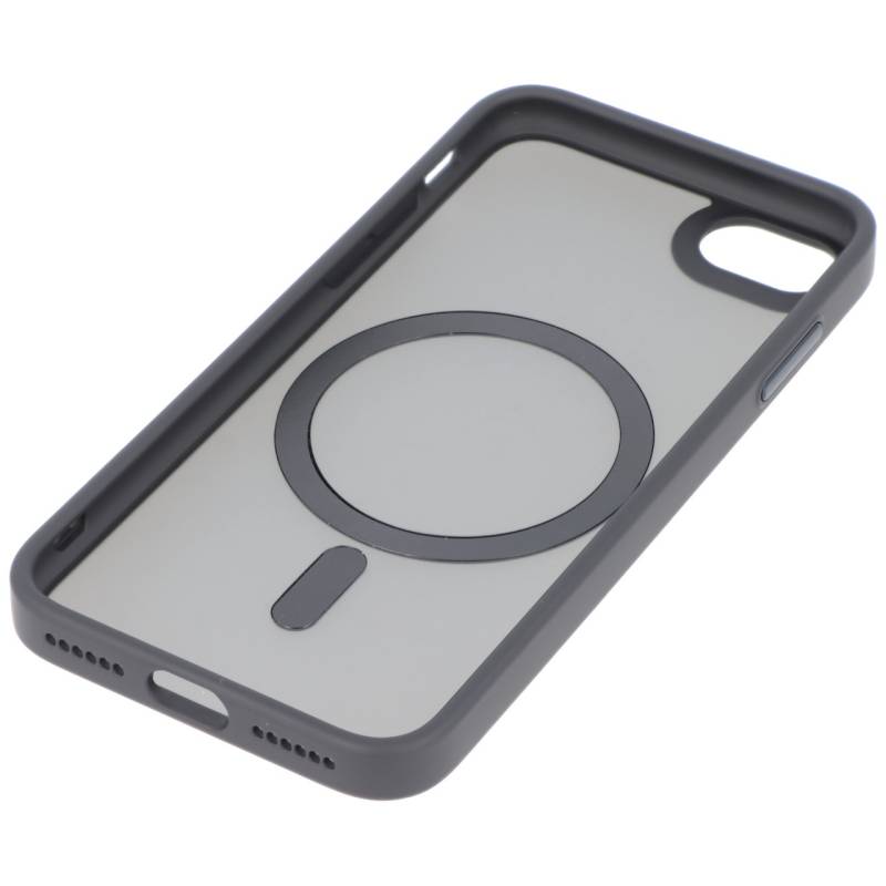 Hülle passend für Apple iPhone SE3 - schwarz transparent MagSafe Wireless Charging von AccuCell