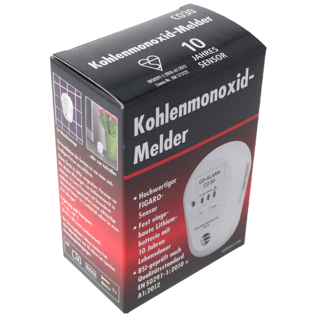 Kohlenmonoxidmelder mit Langzeit-Lithiumbatterie, Lebensdauer ca. 7 Jahre von AccuCell