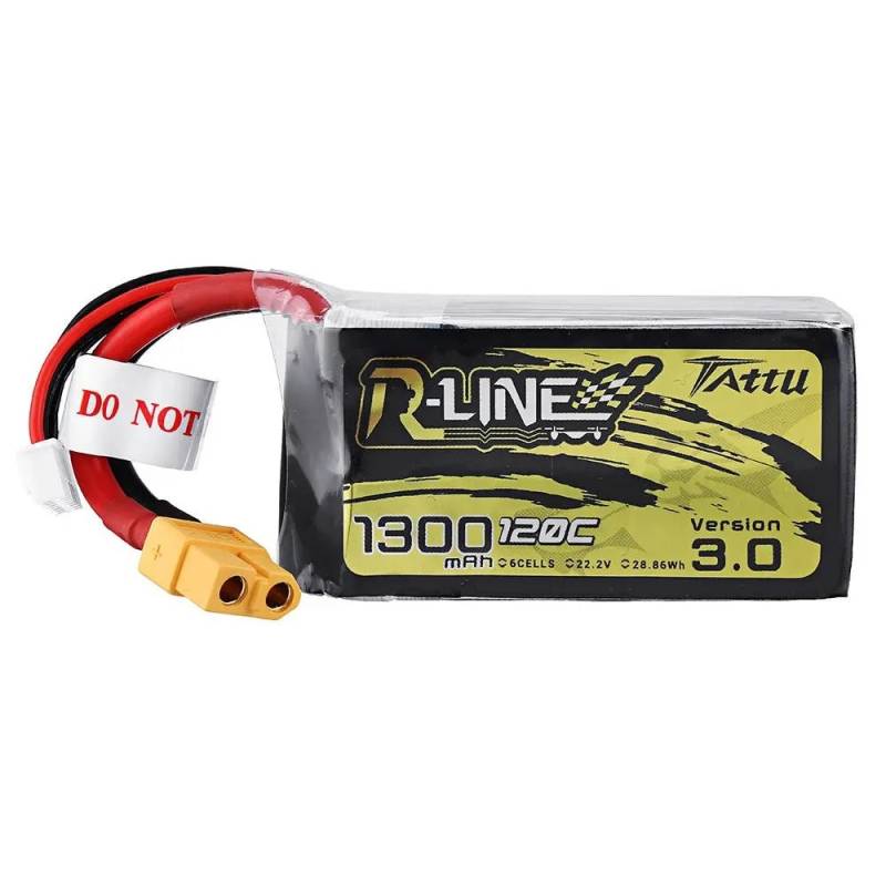 Li-Polymer-Akku - 1300mAh (22.2V) 120C 6S R-Line V3 XT60-Stecker für Modellbau, Drohne, Multicopter, Quadrocopter wie 6S1P von AccuCell