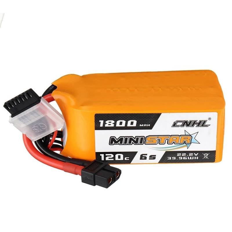 Li-Polymer-Akku - 1800mAh (22.2V) 120C 6S XT60-Stecker für Modellbau, Drohne, Multicopter, Quadrocopter wie 6S1P von AccuCell