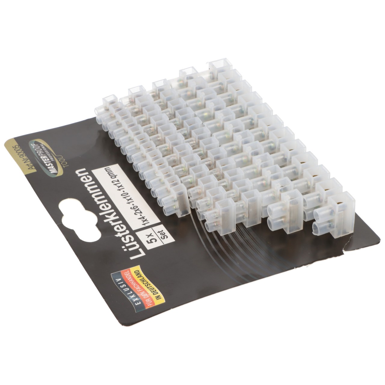 Lüsterklemmen Sortiment bestehend aus 60 Stück transparent terminal stripes Lüsterklemmen Sortiment bestehend aus 60 Stück transparent terminal stripes von AccuCell