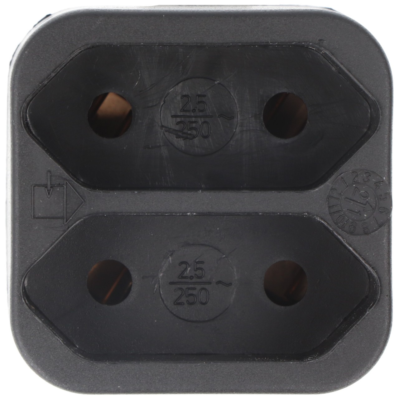 Multistecker 2x Euro schwarz von AccuCell