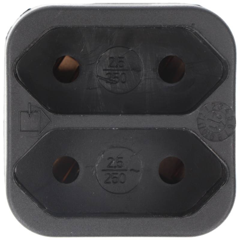Multistecker 2x Euro schwarz von AccuCell