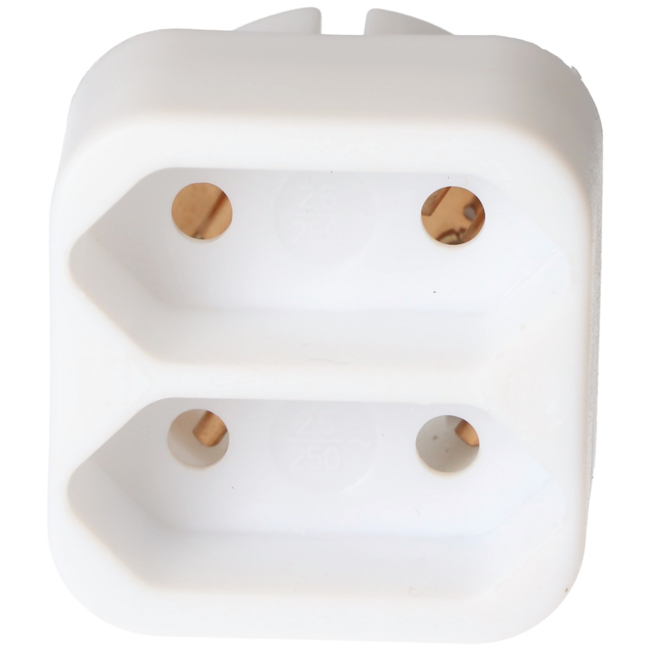 Multistecker 2x Euro weiß, 2fach Ausgang Steckdosenadapter in Weiß von AccuCell