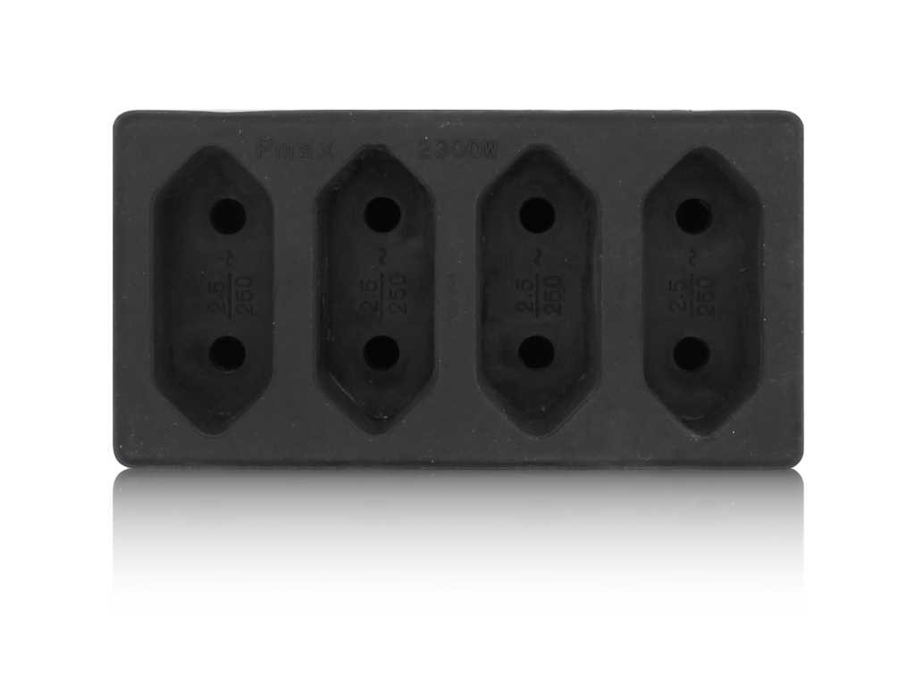 Multistecker 4x Euro schwarz von AccuCell