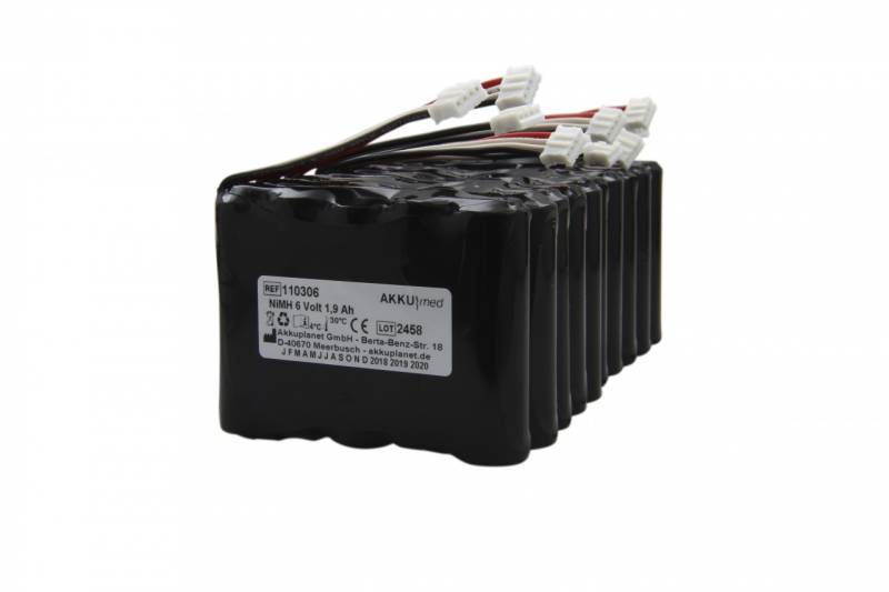 NiMH Akku ( 10er Pack) passend für Fresenius Spritzenpumpe / Injektomat Agilia 6 Volt 1,9 Ah CE Konform von AccuCell