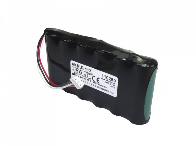 NiMH Akku passend für Criticare OxiMeter Poet LT Plus, 507NJC BP, 602-14 7,2 Volt 2,7 Ah CE Konform von AccuCell