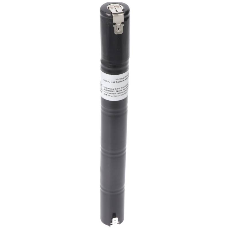 Notleuchtenakku NiCd 6,0V 1500mAh L1x5 Sub-C mit Faston-Anschluss passend für Zumtobel 04821260 von AccuCell