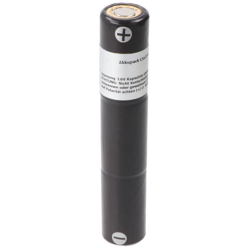 Notleuchtenakku NiMH 3,6V 2000mAh L1x3 ohne Lötfahnen, Sub-C, auch für Taschenlampen und Werzeuge von AccuCell