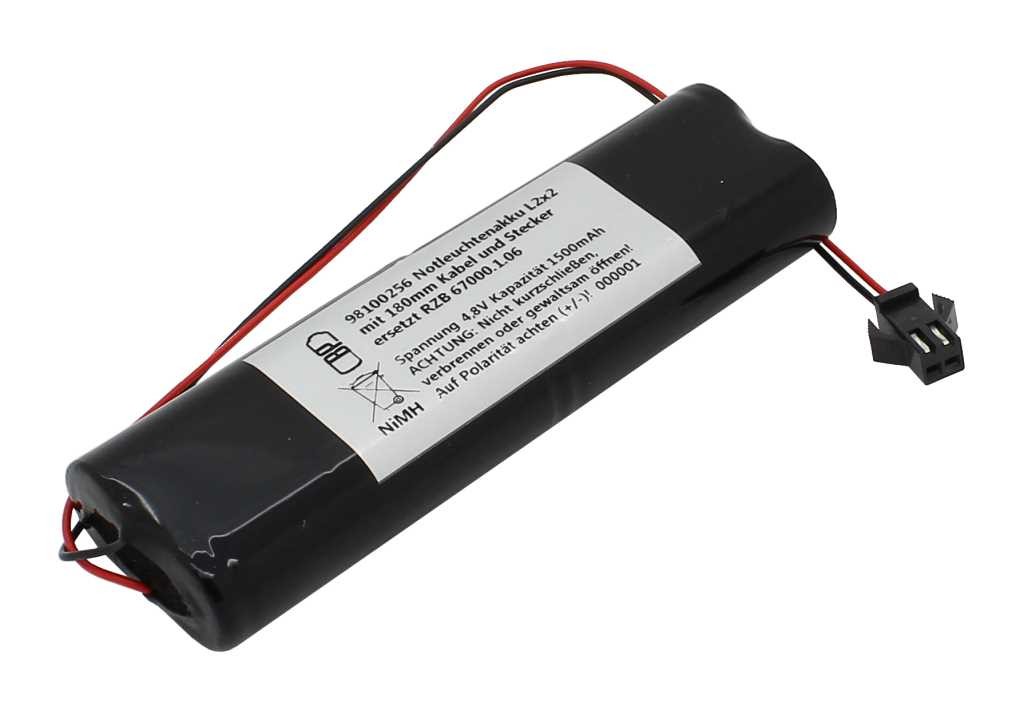 Notleuchtenakku NiMH 4,8V 1100mAh L2x2 Mignon AA mit 150mm Kabel passend für Elubat swiss 137 875 Notleuchtenakku NiMH 4,8V 1100mAh L2x2 Mignon AA mit 150mm Kabel passend für Elubat swiss 137 875 von AccuCell