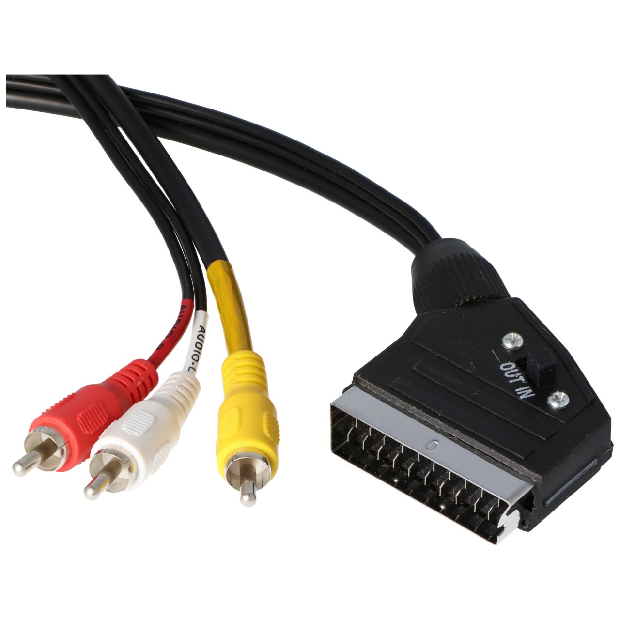 Scart Audio-Video-Kabel 2,0 Meter Scartstecker, 3 x Cinch-Stecker aud/vid Scart Audio-Video-Kabel 2,0 Meter Scartstecker, 3 x Cinch-Stecker aud/vid von AccuCell