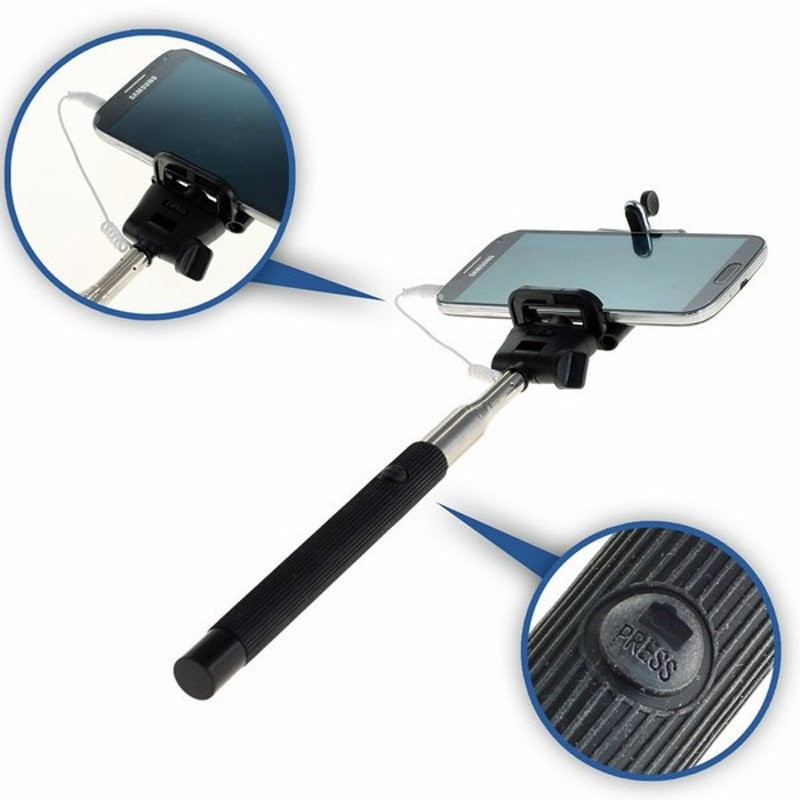 Selfie Maker mit Klemmhalter, Teleskop ausziehbar mit Auslösekopf für Smartphone und Action-Cam Selfie Maker mit Klemmhalter, Teleskop ausziehbar mit Auslösekopf für Smartphone und Action-Cam von AccuCell