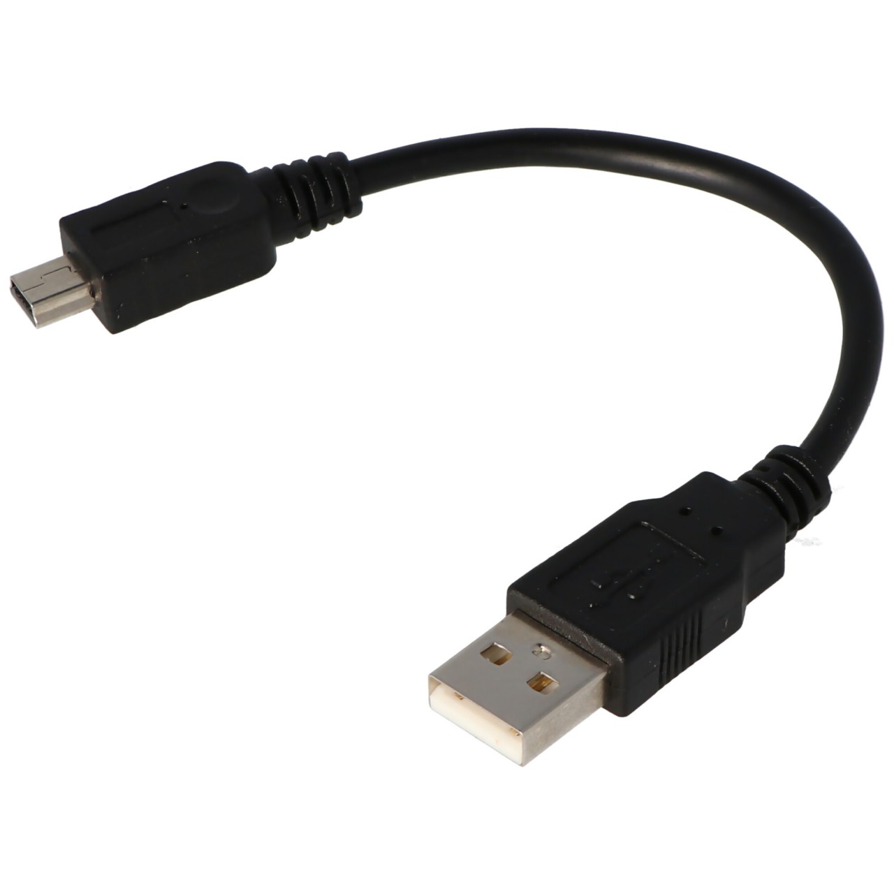 USB 2.0 Hi-Speed Kabel, USB auf USB-Mini Stecker, schwarz, Länge 15cm USB 2.0 Hi-Speed Kabel, USB auf USB-Mini Stecker, schwarz, Länge 15cm von AccuCell