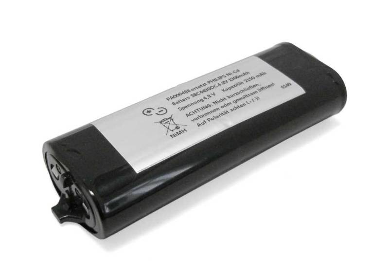 Zellentausch Akkupack NiMH 4,8V 2150mAh passend für PHILIPS Ni-Cd Battery SBC6430DC 4.8V 1300mAh von AccuCell