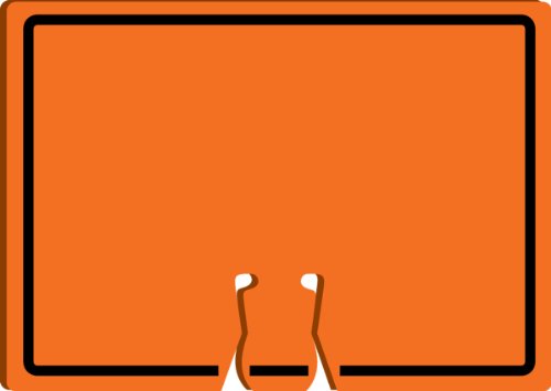 Accuform FBC766 Plastic Traffic Cone Top Warning Sign, Legend"(Blank)", 10" Length x 14" Width x 0.060" Thickness, Black on Orange von Accuform