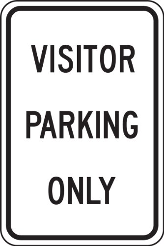 Accuform FRP241RA Reflektierendes Aluminium-Parkschild in Ingenieurqualität, Legende "Visitor Parking Only", 45,7 cm Länge x 30,5 cm Breite x 0,2 cm Dicke, Schwarz auf Weiß Accuform FRP241RA Reflektierendes Aluminium-Parkschild in Ingenieurqualität, Legende "Visitor Parking Only", 45,7 cm Länge x 30,5 cm Breite x 0,2 cm Dicke, Schwarz auf Weiß von Accuform