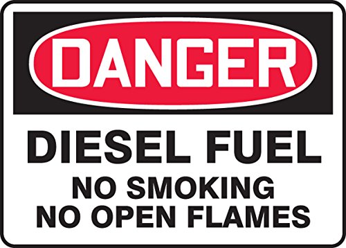 Accuform MCHL268VA Aluminum Safety Sign, Legend "DANGER DIESEL FUEL NO SMOKING NO OPEN FLAMES", 7" Length x 10" Width, Red/Black on White Accuform MCHL268VA Aluminum Safety Sign, Legend "DANGER DIESEL FUEL NO SMOKING NO OPEN FLAMES", 7" Length x 10" Width, Red/Black on White von Accuform
