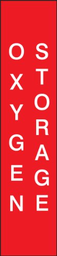 Accuform MGS132 Magnetic Vinyl Patient Care Sign, Legend"Oxygen Storage", 9" Length x 2" Width x 0.034" Thickness, White on Red Accuform MGS132 Magnetic Vinyl Patient Care Sign, Legend"Oxygen Storage", 9" Length x 2" Width x 0.034" Thickness, White on Red von Accuform