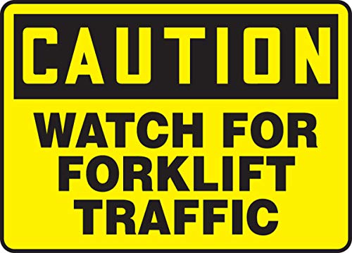 Accuform MVHR631VA Aluminum Safety Sign, Legend "CAUTION WATCH FOR FORKLIFT TRAFFIC", 7" Length x 10" Width, Black on Yellow Accuform MVHR631VA Aluminum Safety Sign, Legend "CAUTION WATCH FOR FORKLIFT TRAFFIC", 7" Length x 10" Width, Black on Yellow von Accuform
