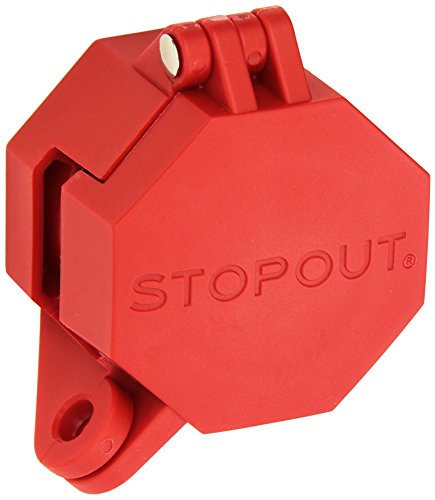 Accuform Signs KDD477 STOPOUT Trailer-Lock Glad Hand Lockout Blocks Access To Air Line Connection Plastic With Zinc-Coated Steel Hinge Pin Red von Accuform