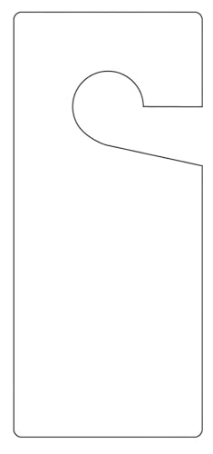 Accuform TAD835 Türknauf-Hänger für Türknauf, unbeschriftet, 22,9 x 10,2 x 0,0 cm Dicke, RP-Kunststoff, Weiß, 10 Stück von Accuform
