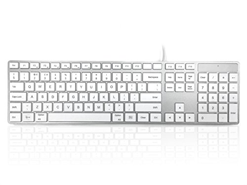 Accuratus 301 MAC – USB-Multimedia-Tastatur für Apple Mac mit quadratischen Tasten von Accuratus