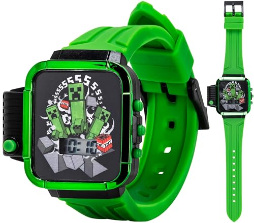 Accutime Minecraft Creeper Merch – Kinder-Digitaluhr mit LED-Taschenlampe, Lichtshow und grünem Creeper-Design, offiziell lizenzierte Minecraft-Spielzeuguhr für Jungen und Mädchen ab 3 Jahren, Grün , Accutime Minecraft Creeper Merch – Kinder-Digitaluhr mit LED-Taschenlampe, Lichtshow und grünem Creeper-Design, offiziell lizenzierte Minecraft-Spielzeuguhr für Jungen und Mädchen ab 3 Jahren, Grün , von Accutime
