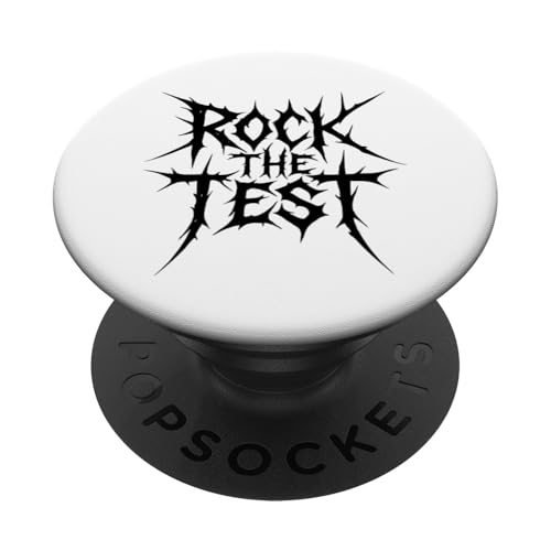 Rock The Test Lustiger Testtag Motivation Rock The Test PopSockets Klebender PopGrip von Ace The Test Co.