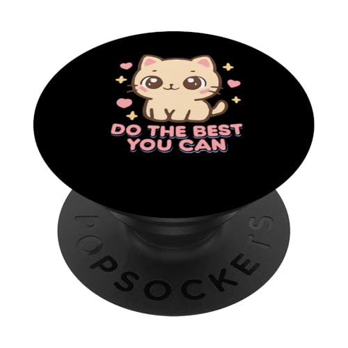 Tu das Beste, was du kannst, Cute Cat Test Day PopSockets Klebender PopGrip Tu das Beste, was du kannst, Cute Cat Test Day PopSockets Klebender PopGrip von Ace The Test Co.