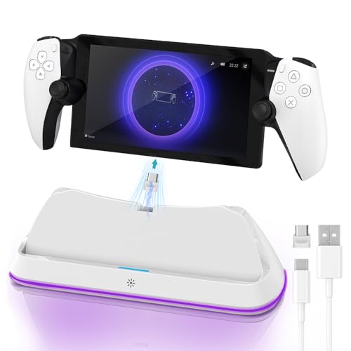 AceGamer RGB Charging Dock Ladeständer für P5 Portal,tragbare Ladestation für P5 Portal Konsolen Zubehör mit 7 Beleuchtungsmodi und Typ-C-Kabel Schnelllade mit Licht(White) AceGamer RGB Charging Dock Ladeständer für P5 Portal,tragbare Ladestation für P5 Portal Konsolen Zubehör mit 7 Beleuchtungsmodi und Typ-C-Kabel Schnelllade mit Licht(White) von AceGamer
