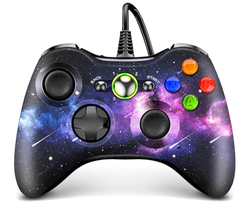 AceGamer Wired Controller für Xbox 360,Joystick mit Kabel Ergonomisches Design USB Game Controller für Xbox 360/Windows 7/8/10(Nebula) von AceGamer