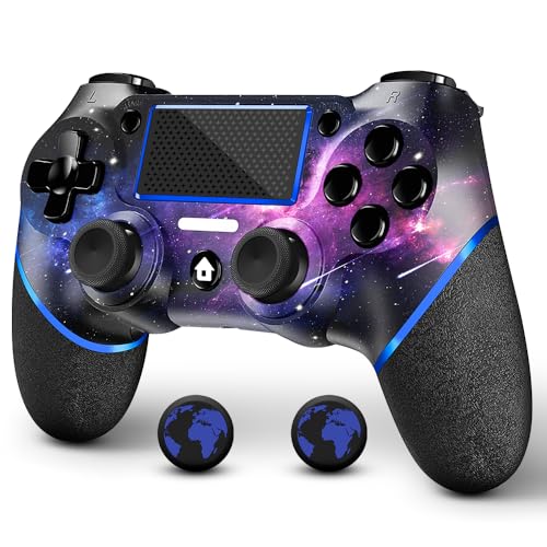 AceGamer Wireless Controller für PS4, Game Controller kompatibel mit PS4/Pro/Slim/PC Gamepad mit Turbo/Zurück Taste/Dual Vibration/6-Achsen Gyro Sensor/Touchpanel von AceGamer