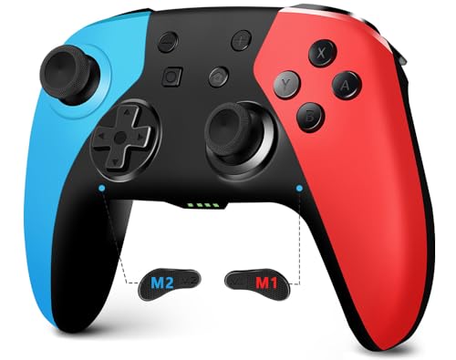 AceGamer Wireless Controller für Switch/Switch Lite/Switch OLED mit Weckfunktion mit einer Taste/Doppel vibration/programmierbare Taste/Hall Joystick (blau und rot) AceGamer Wireless Controller für Switch/Switch Lite/Switch OLED mit Weckfunktion mit einer Taste/Doppel vibration/programmierbare Taste/Hall Joystick (blau und rot) von AceGamer
