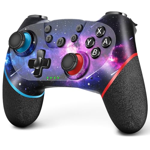 AceGamer Wireless Controller für Switch/Switch Lite/Switch OLED mit Weckfunktion mit einer Taste/Doppel vibration/programmierbare Taste/Hall Joystick (Galaxie) von AceGamer