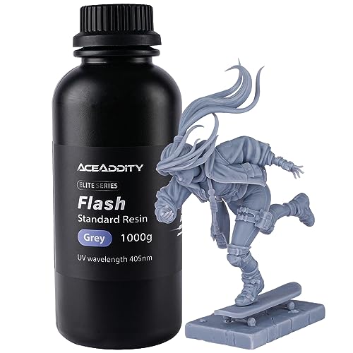 Aceaddity Flash 3D-Druckerharz - Hochgeschwindigkeits-Standard-Fotopolymerharz mit hervorragender Fließfähigkeit, schnellem Druck für LCD/DLP, hohe Präzision & geringe Schrumpfung, Grau 1KG. Aceaddity Flash 3D-Druckerharz - Hochgeschwindigkeits-Standard-Fotopolymerharz mit hervorragender Fließfähigkeit, schnellem Druck für LCD/DLP, hohe Präzision & geringe Schrumpfung, Grau 1KG. von Aceaddity