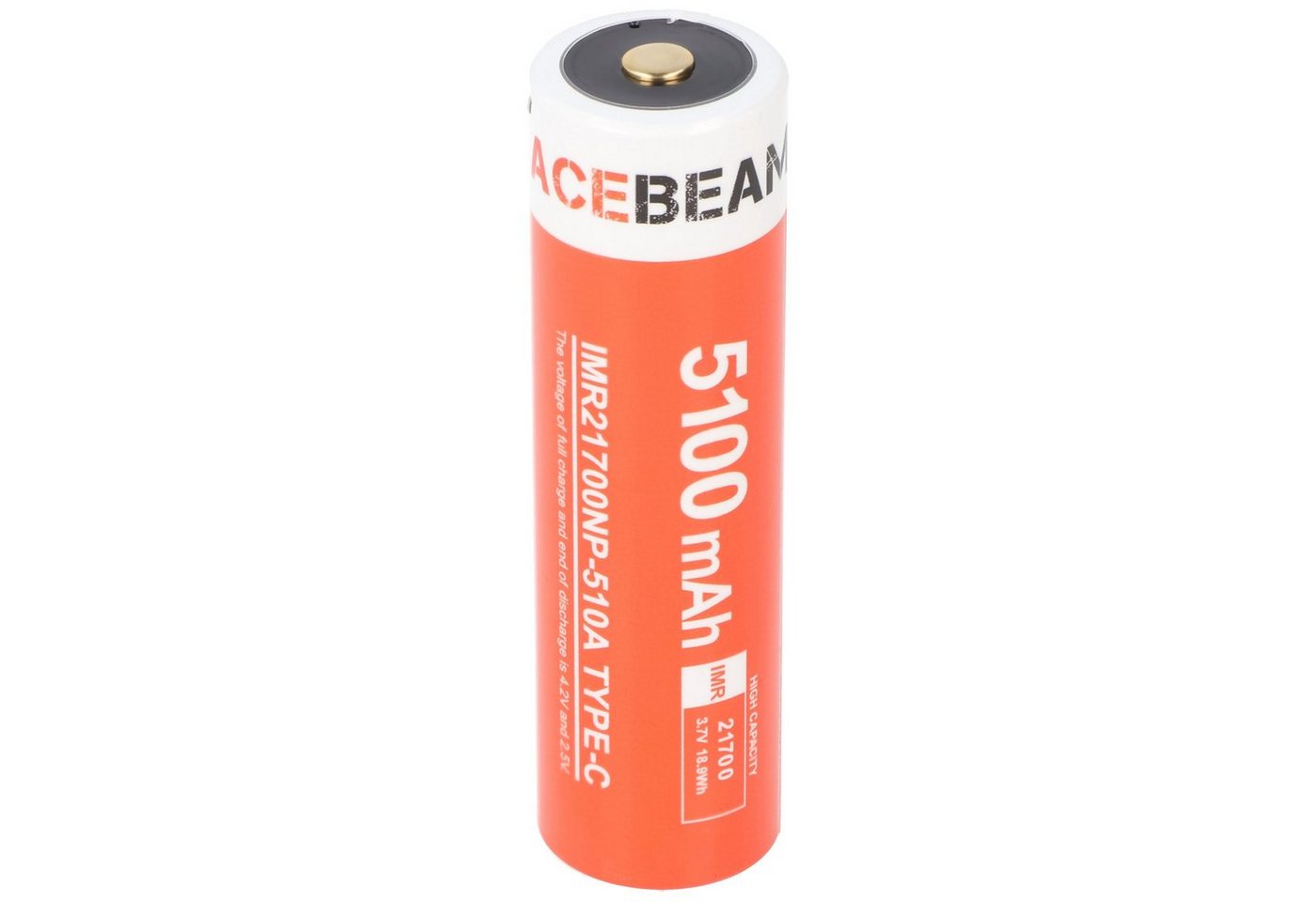 Acebeam AceBeam 21700 Li-ion Akku mit starken 5000mAh USB-C max. Entladestrom Akku 5000 mAh (3,7 V) von Acebeam