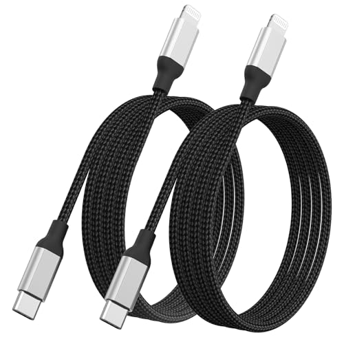 USB C auf Lightning Kabel [3m,2 Stück] Apple MFi Zertifiziert Langes iPhone Ladekabel USB C Lightning Schnellladekabel und Datenkabel für iPhone 14 13 12 11 Pro Max X 8 7 6 Plus SE iPad - Schwarz von Acecene