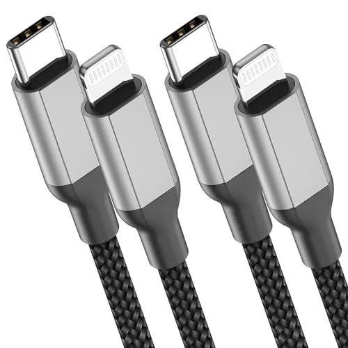 Acecene USB C auf Lightning Kabel 60cm [2 Stück], MFi Zertifiziert Carplay Kabel Kurzes iPhone Ladekabel Schnellladekabel USB C PD Kabel für iPhone 14 13 12 11 Pro Max Mini X XR XS 8 7 Plus SE 6 von Acecene