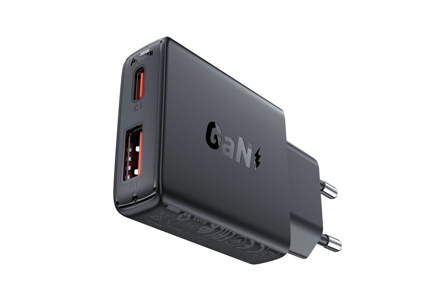 Acefast A69 Ladeadapter PD 30W GaN USB-A USB-C Wandladegerät – Schwarz Adapter Acefast A69 Ladeadapter PD 30W GaN USB-A USB-C Wandladegerät – Schwarz Adapter von Acefast