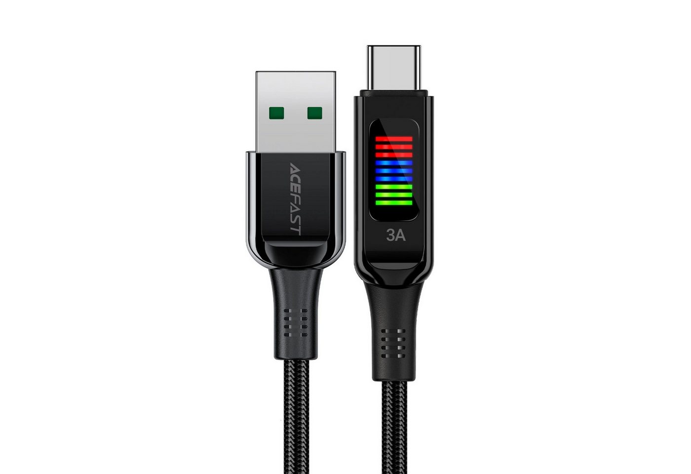 Acefast C7-04 Ladekabel USB-A USB-C 60 W 1,2 m Kabel mit Display – Schwarz Smartphone-Kabel Acefast C7-04 Ladekabel USB-A USB-C 60 W 1,2 m Kabel mit Display – Schwarz Smartphone-Kabel von Acefast