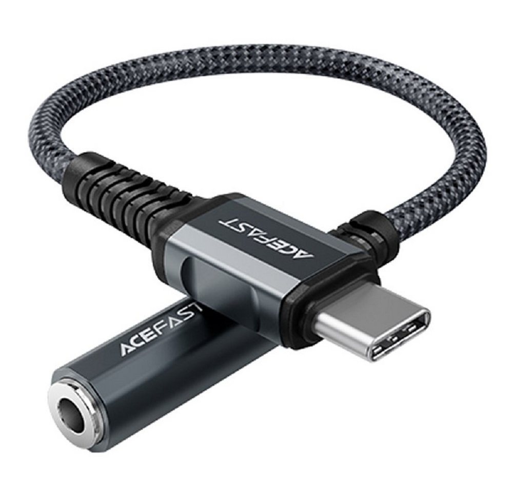 Acefast USB-Typ-C-Audiokabel - 3,5-mm-Miniklinke (weiblich) 18 cm, AUX-Grau Audio-Kabel von Acefast